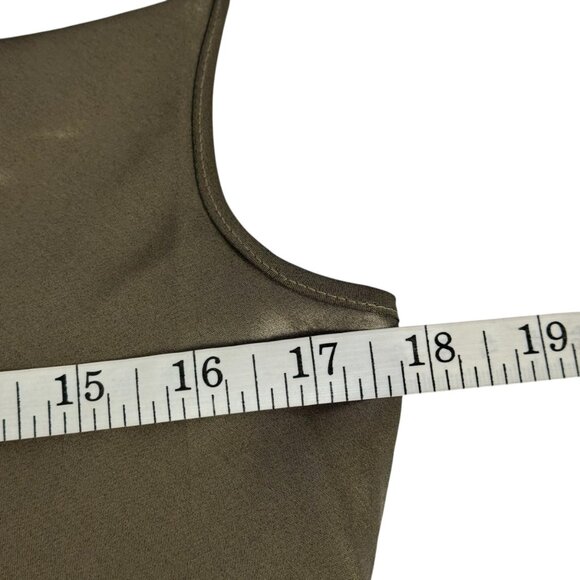 All Saints Hadley Slip Dress Metallic Gold Size 2 READ Column Midi Party - Picture 8 of 13
